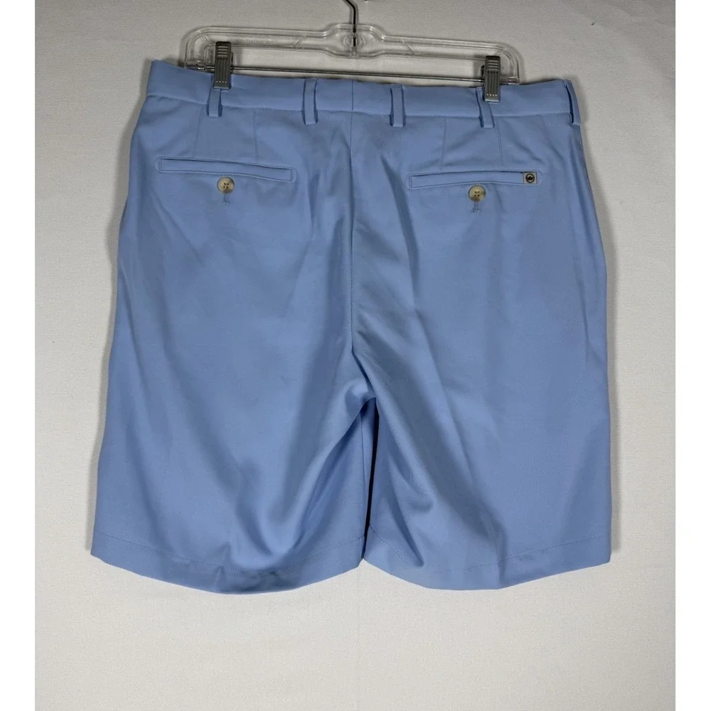 EUC Peter Millar Salem Performance Short Men's 34 Blue Golf Chino 9
